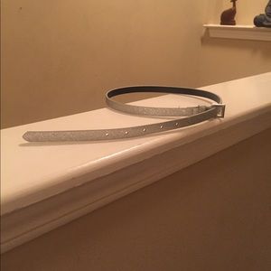 Sliver glittery belt sz. Sm. 26” waist